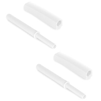 2-częściowy elegancki łapacz zatrzaskowy z obudową montażową, powierzchnia: biała, wersja: niemagnetyczna, 1900215. Stabilny mechanizm otwierania drzwi typu push-to-open do drzwi meblowych, drzwi szaf, klap i wielu innych, firmy EMUCA