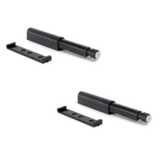 2 sztuki eleganckich zatrzasków, powierzchnia:, 62 mm (2-7/16"), wersja: niemagnetyczna, 2033817. Solidne zamknięcie push-to-open do drzwi meblowych, drzwi szaf, klap i wielu innych, firmy EMUCA