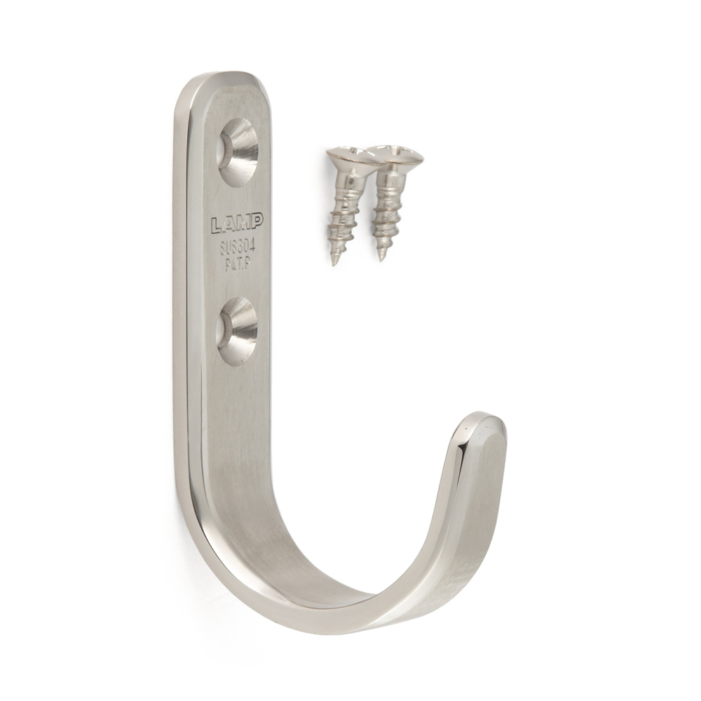 Wysokiej jakości hak ze stali nierdzewnej, XL-HJT70TT, 70 mm, firmy Sugatsune, ładowność: 8 kg, matowy i polerowany. Zdjęcie produktu