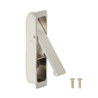 Uchwyt wlotu ze stopu na zawiasie, powierzchnia: niklowany, satynowy mat, FH-100AK-00, 100 mm, Sugatsune. Zdjęcie produktu