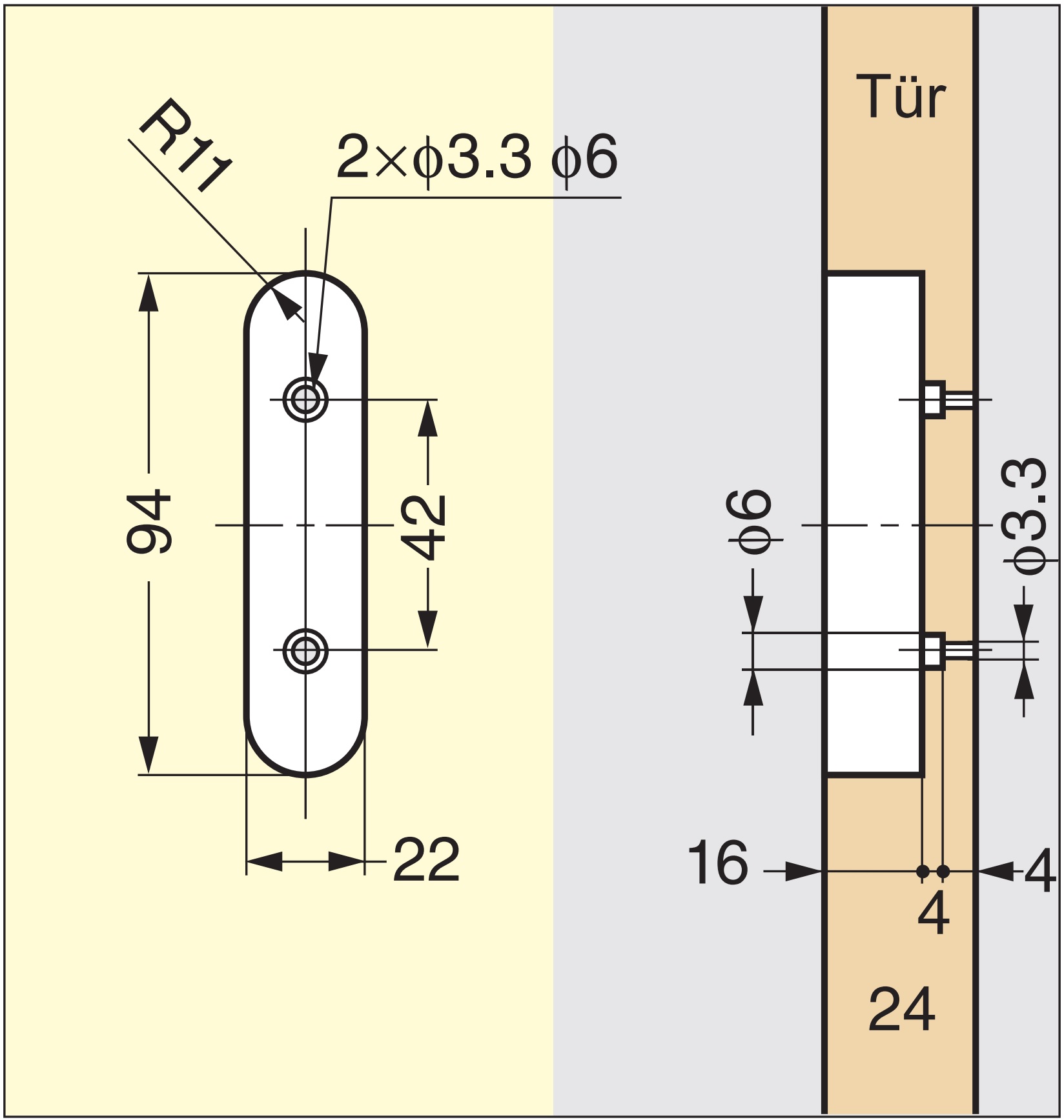 Uchwyt wlotu ze stopu na zawiasie, wykończenie: niklowany, satynowy mat, 100 mm (3-15/16") FH-100AK-00. Uchwyt wlotowy FH-100AK-00 do mebli biurowych, mebli domowych, szafek kuchennych, firmy Sugatsune / LAMP® (Japonia) - obrazek 4