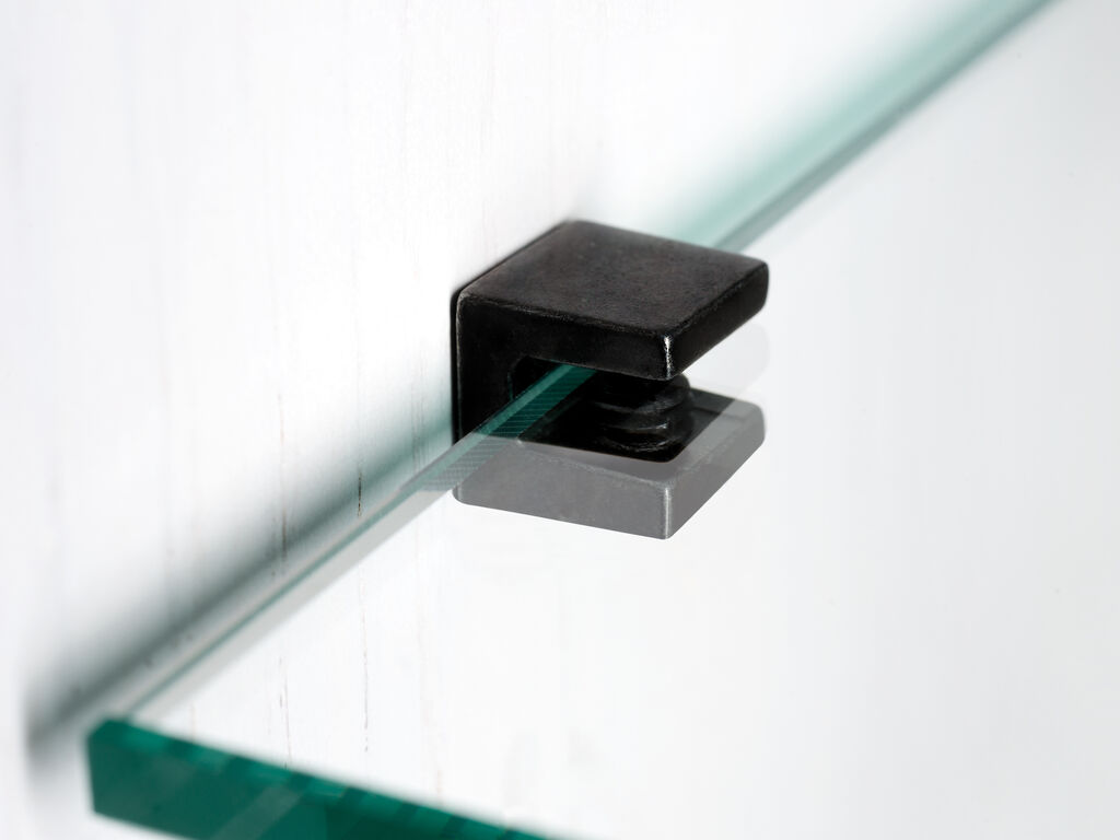 8 sztuk wysokiej jakości szklanych wsporników półek, powierzchnia:, 5mm (13/64"), 4007953. Szklane wsporniki półek do szklanych półek, szklanych półek szafkowych, szafek łazienkowych i wielu innych, firmy EMUCA - obrazek 5