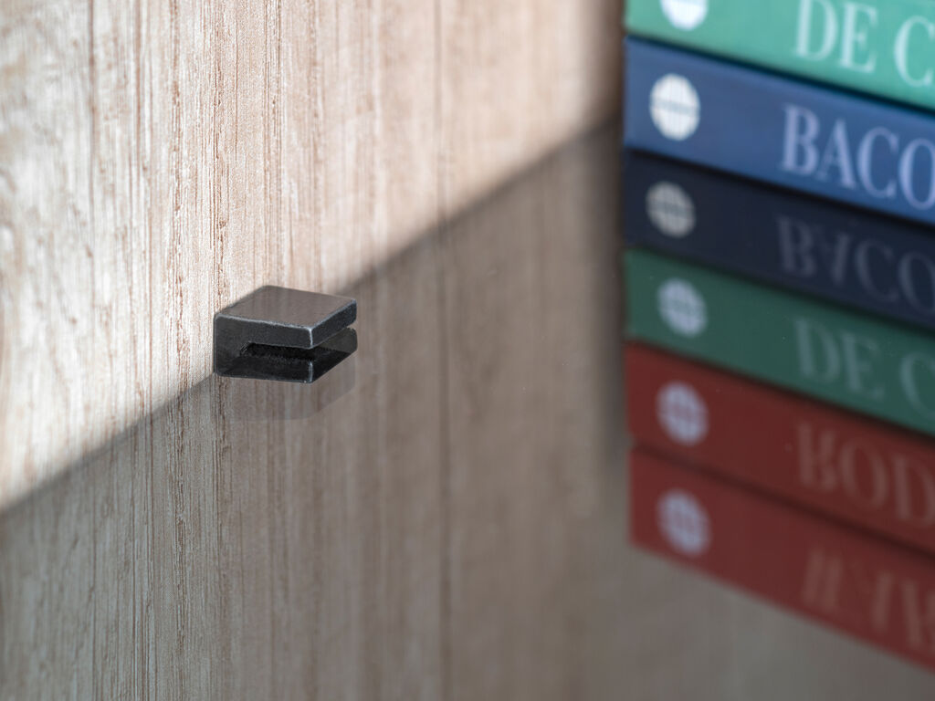 8 sztuk wysokiej jakości szklanych wsporników półek, powierzchnia:, 5mm (13/64"), 4007953. Szklane wsporniki półek do szklanych półek, szklanych półek szafkowych, szafek łazienkowych i wielu innych, firmy EMUCA - obrazek 4