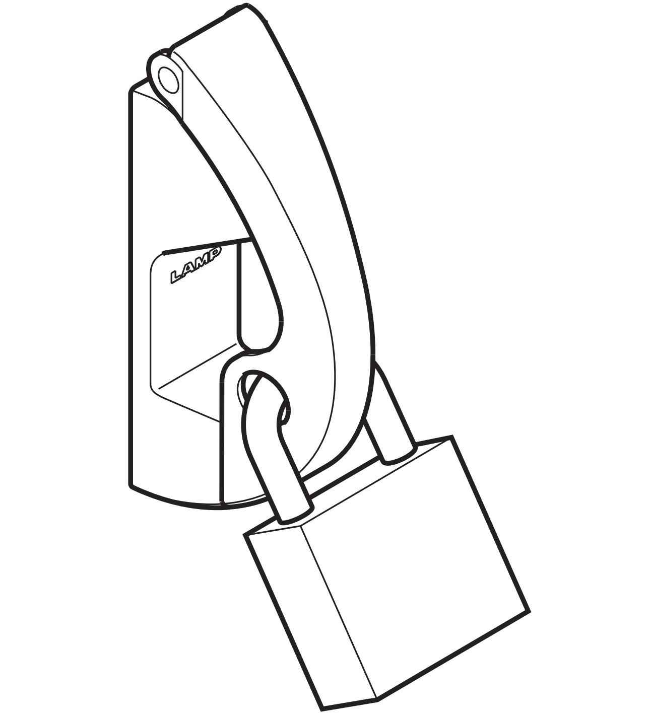 Wysokiej jakości hak z klapką zabezpieczającą wykonany ze stali nierdzewnej SUS316, przystosowany do kłódki, EN-R80-K. Hak linowy V4A Safety Lock do przemysłu stoczniowego, na zewnątrz, wilgotnego środowiska, trudnych warunków i wielu innych, autorstwa Sugatsune / LAMP® (Japonia) - obrazek 4