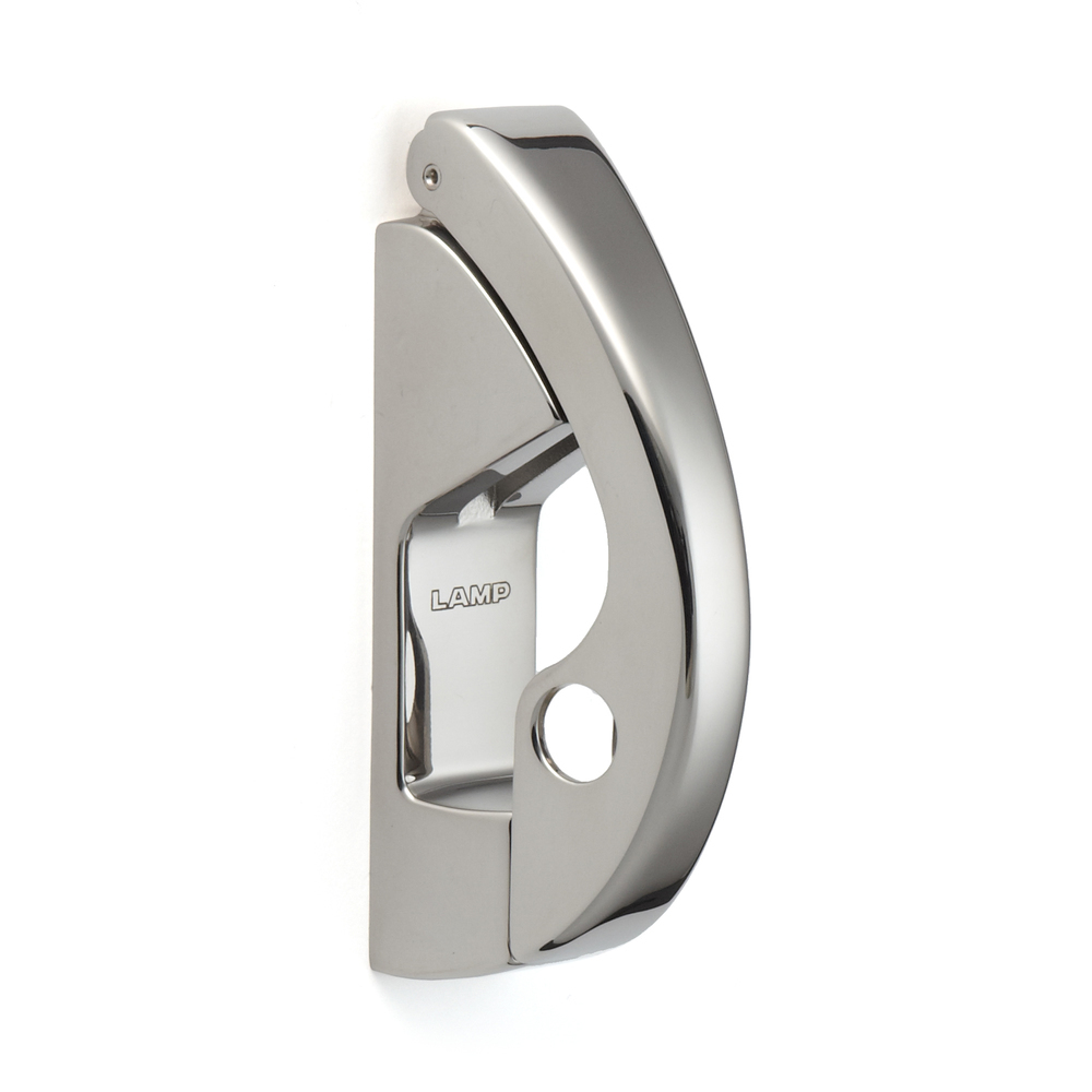 Wysokiej jakości hak z klapką zabezpieczającą wykonany ze stali nierdzewnej SUS316, przystosowany do kłódki, EN-R80-K. Hak linowy V4A Safety Lock do przemysłu stoczniowego, na zewnątrz, wilgotnego środowiska, trudnych warunków i wielu innych, autorstwa Sugatsune / LAMP® (Japonia) - obrazek 2