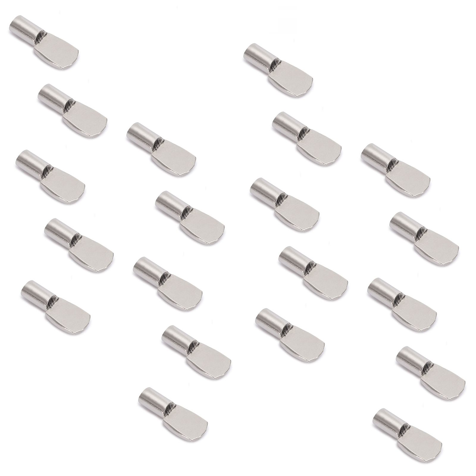 20 sztuk wysokiej jakości wsporników podstawy kubełka, wykonanych ze stali, powierzchnia: niklowana, 5062107. wsporniki półek do rzędów otworów, półek, półek, półek szafkowych, półek i wielu innych, firmy EMUCA