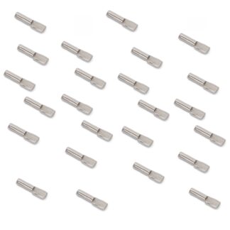 20 sztuk wysokiej jakości wsporników półek kubełkowych, wykonanych ze stali, powierzchnia: niklowana, 8049707. wsporniki półek do rzędów otworów, półek, półek, półek szafkowych, półek i wielu innych, firmy EMUCA