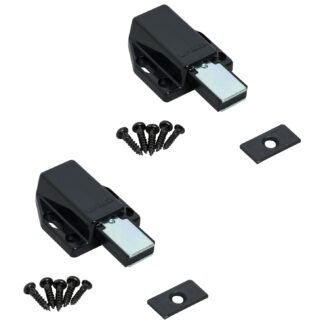 2 Stück Hochwertiger Magnet-Druckschnäpper, inkl. Gegenplatte ML-80BL, 38 mm (1-1/2″) von Sugatsune, schwarz. Produktbild