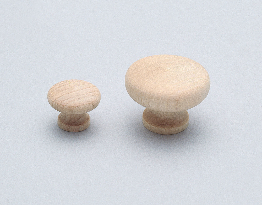 Wysokiej jakości uchwyt gałki meblowej wykonany z litego drewna, powierzchnia: naturalna, 24,5 mm (1") SMT24. Gałka uchwytu z naturalnego drewna do szuflady, drzwi mebli, szafki kuchennej i wielu innych, firmy Sugatsune / LAMP® (Japonia) - obrazek 3