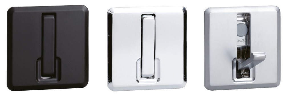 Wysokiej jakości kwadratowy hak na zawiasach sprężynowych do wnęki, powierzchnia: chromowany, matowy satyna, 52 mm (2.1"), NF-K52-SCR. Kwadratowy składany hak z automatycznym zamykaniem, do małego domku, kampera, jachtu i wielu innych, firmy Sugatsune / LAMP® (Japonia) - obrazek 7