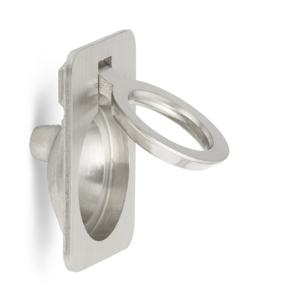 Pierścień składany uchwyt z mosiądzu, wykończenie: biały brąz, satynowy mat, 30,5 mm (1-13/64"), 587-40WB. Uchwyt pierścieniowy 587-40WB dla kampera, łodzi, klapki inspekcyjnej, drzwi inspekcyjne, firmy Sugatsune / LAMP® (Japonia) - obrazek 4