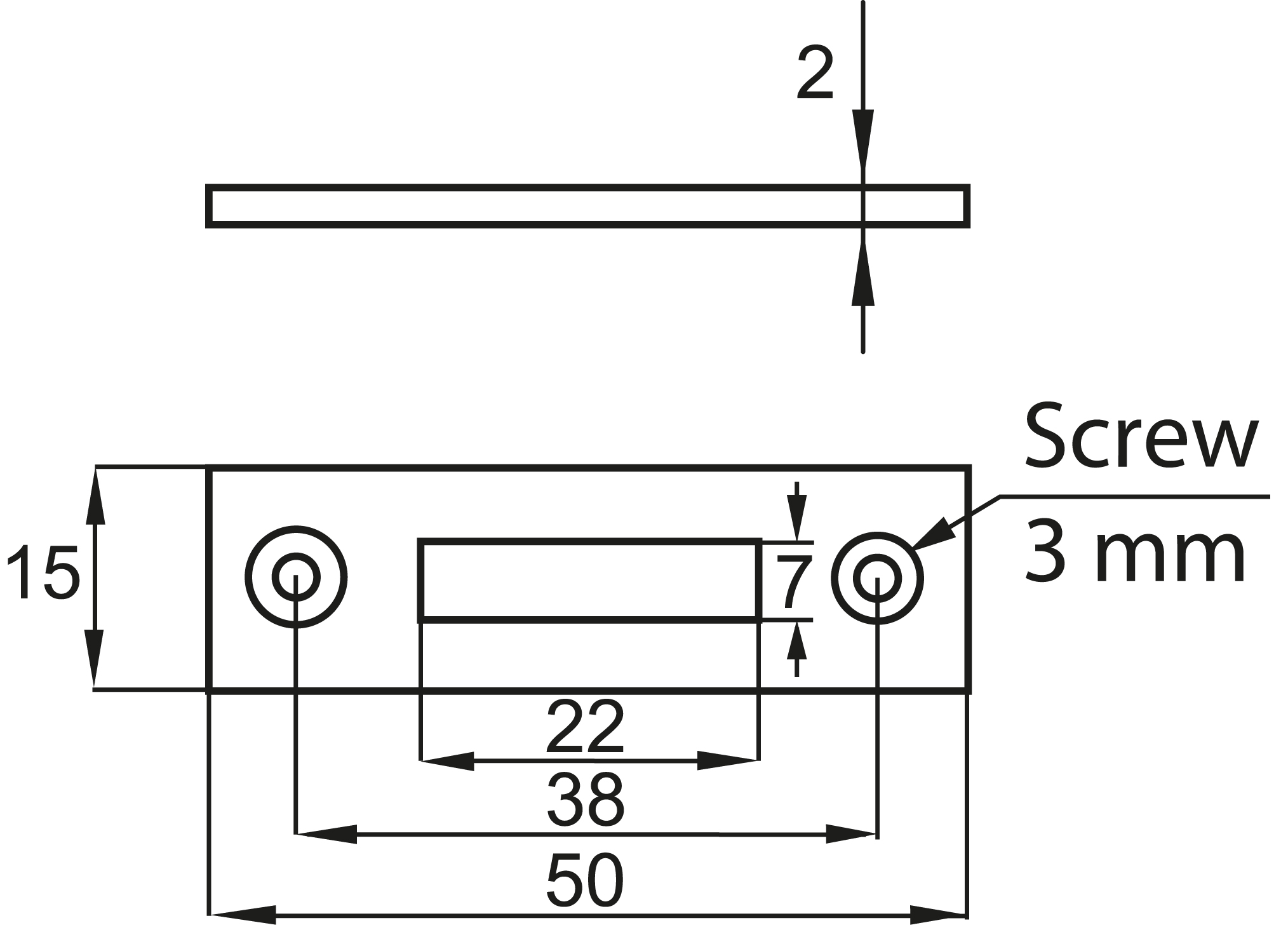 6 części, solidna płyta zaczepkowa ze stali, powierzchnia: niklowana, 50 mm (1-31/32"), 14.01.510-1. - obrazek 2