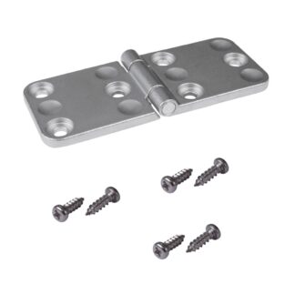 Wytrzymały, wytrzymały pasek meblowy, z śrubami, wykonany ze stali nierdzewnej SCS13, powierzchnia: satynowa matowa, 120 mm (4-23/32"), F136-50-RAW. Wytrzymały zawias do bardzo ciężkich drzwi, bardzo ciężkich klap i wiele więcej, autorstwa Kojima (Japonia)