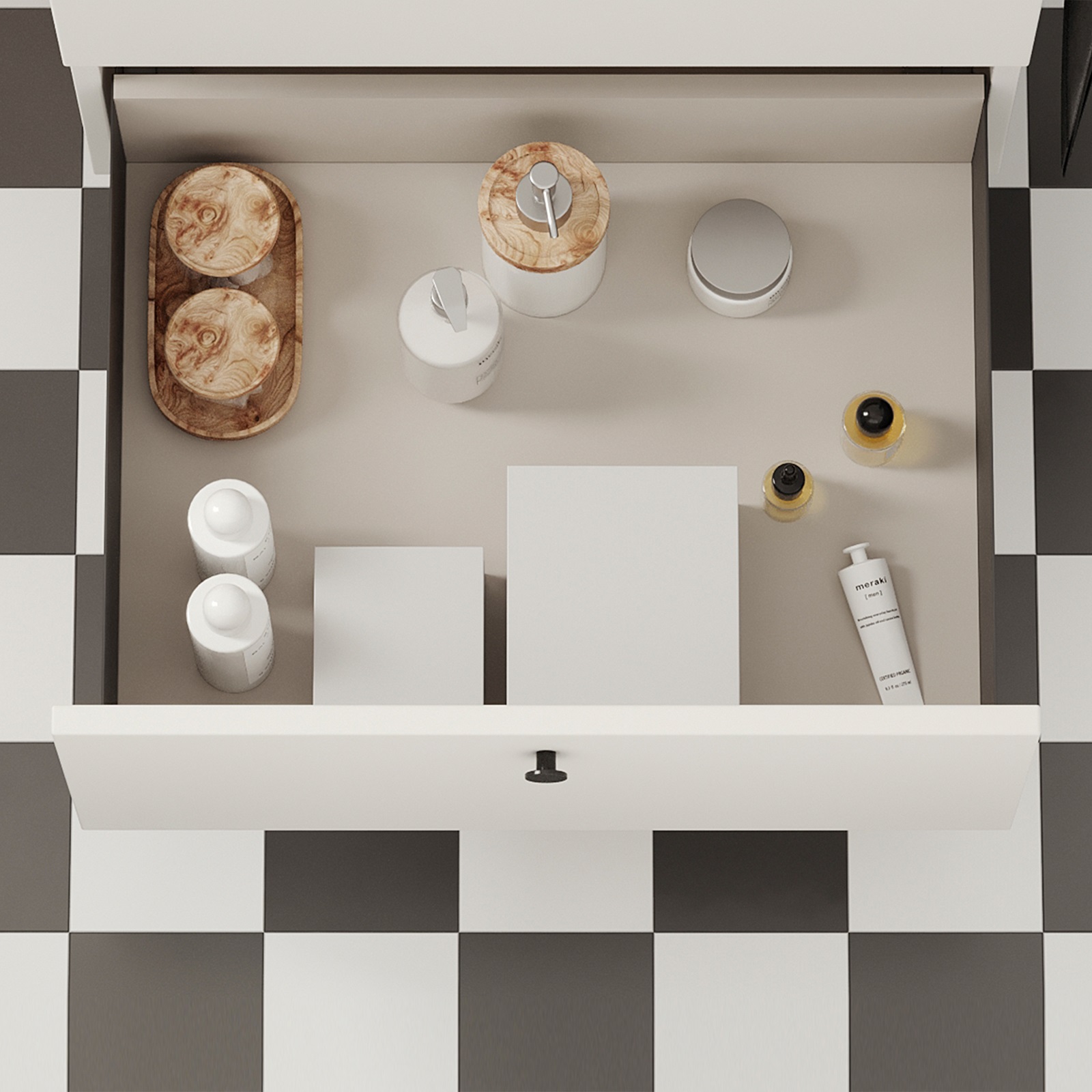 Zestaw szuflad, z bardzo cienkimi ramami, wysokość: 88 mm (3-15/32"), powierzchnia: antracytowo szara, 440 mm (17-21/64"), wersja: częściowe przedłużenie z możliwością otwierania, 3275335 zestaw szuflad na meble kuchenne i wiele więcej, firma EMUCA - obrazek 2